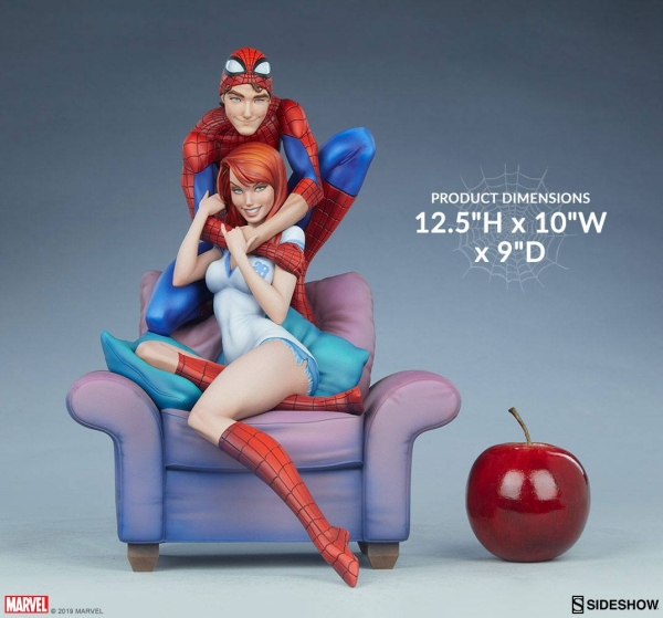 SIDESHOW | Marvel Maquette Spider-Man & Mary Jane by J. Scott Campbell 32 cm