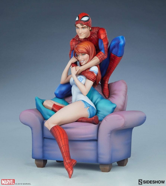 SIDESHOW | Marvel Maquette Spider-Man & Mary Jane by J. Scott Campbell 32 cm