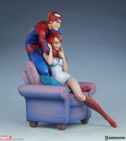 SIDESHOW | Marvel Maquette Spider-Man & Mary Jane by J. Scott Campbell 32 cm